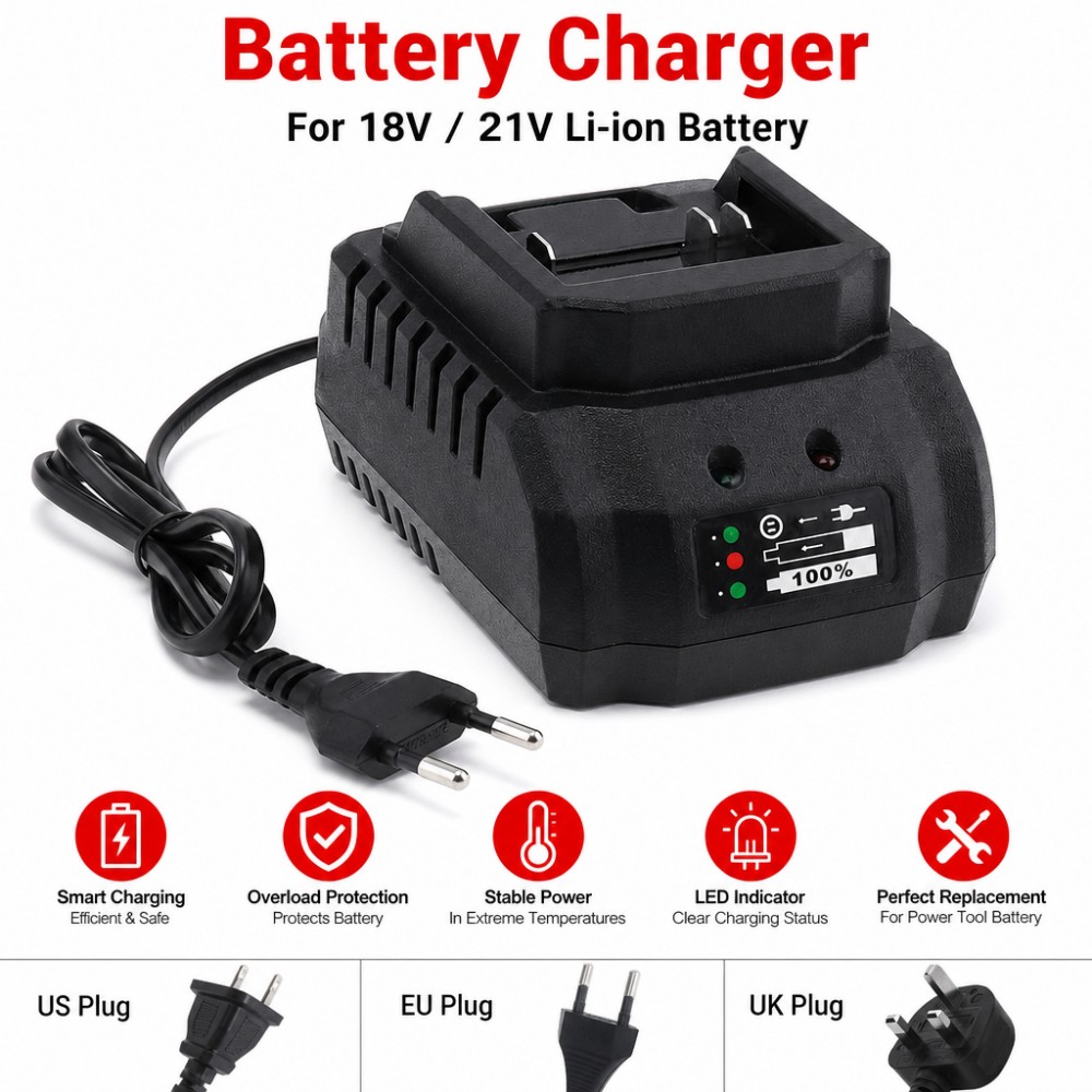 18V 21V Battery Charger Compat - Brushless Cordless Electric Drill 18V review and price