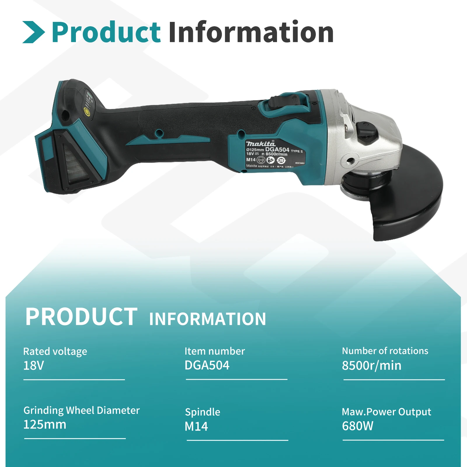 Makita DGA504 125mm Brushless  - Brushless Angle Grinder Battery Powered review and price