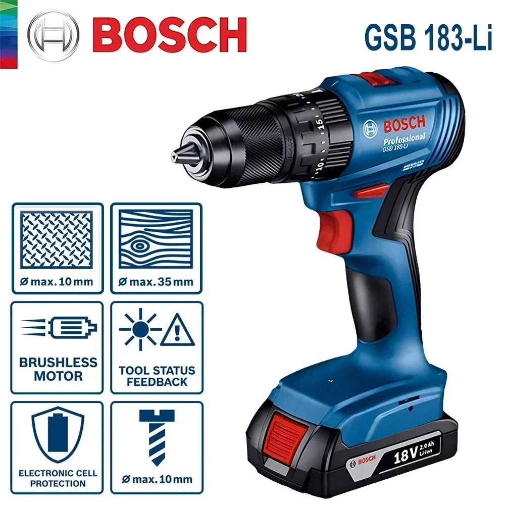 Bosch GSB183-LI 18V Cordless I - Brushless Cordless Electric Drill 18V review and price