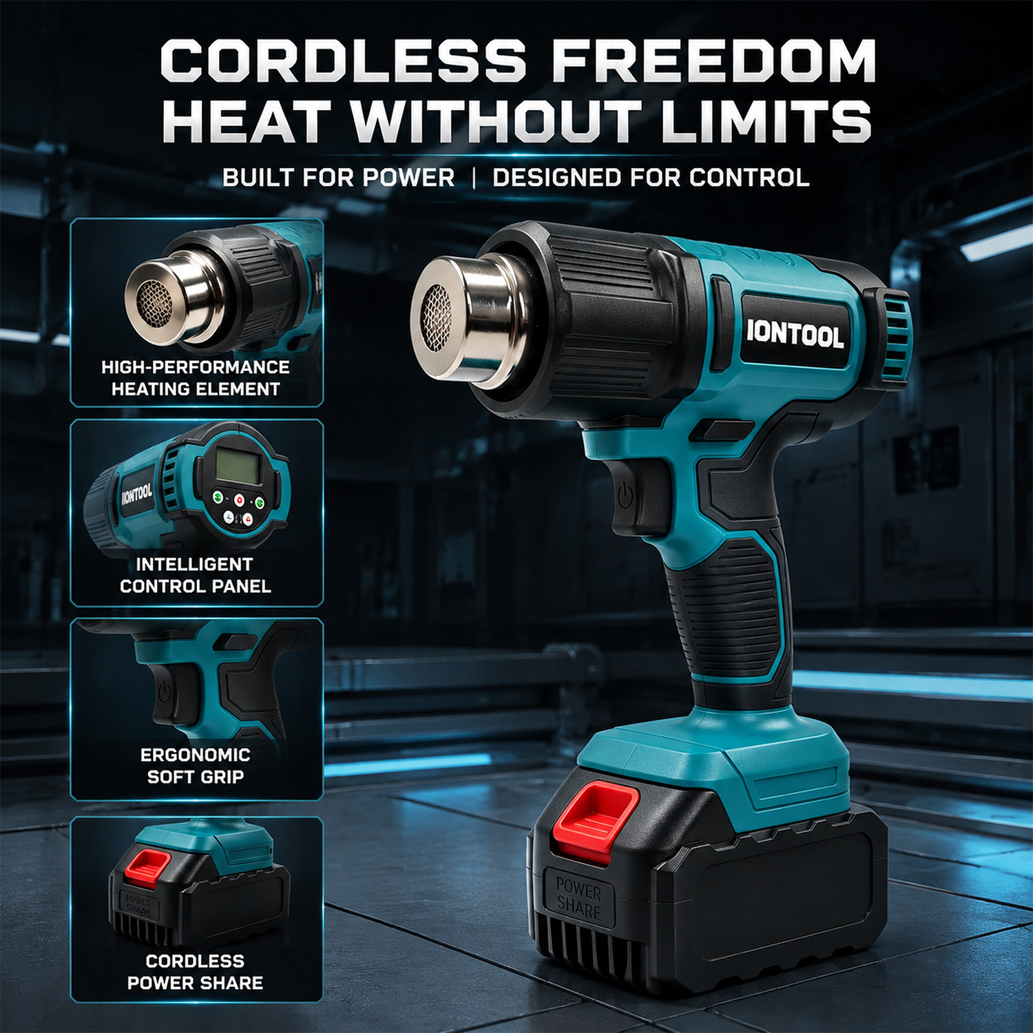 IONTOOL 550℃ 250/500LPM Cordle - Cordless Heat Gun For Shrink Tubing review and price