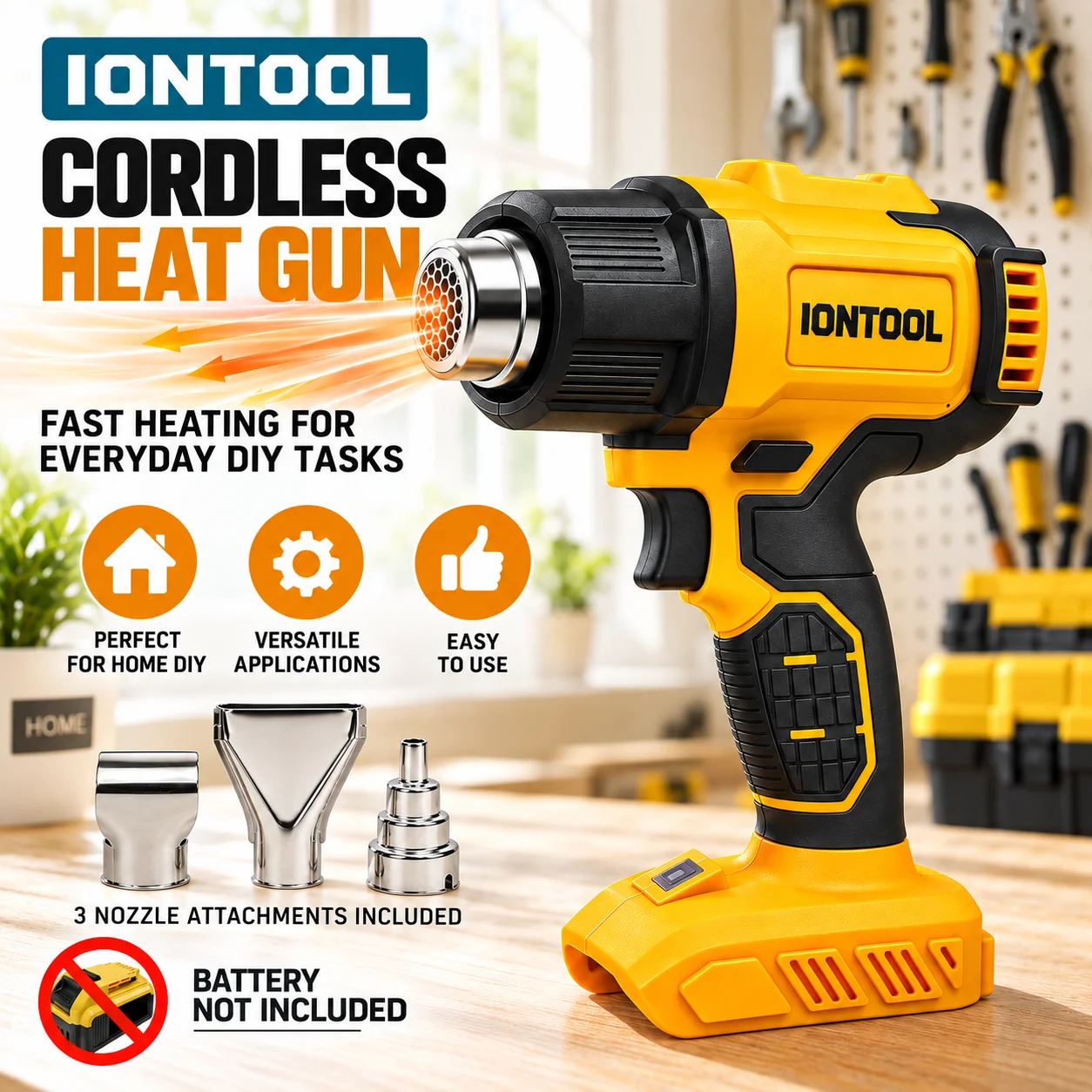 IONTOOL Yellow Cordless Heat G - Cordless Heat Gun For Shrink Tubing review and price