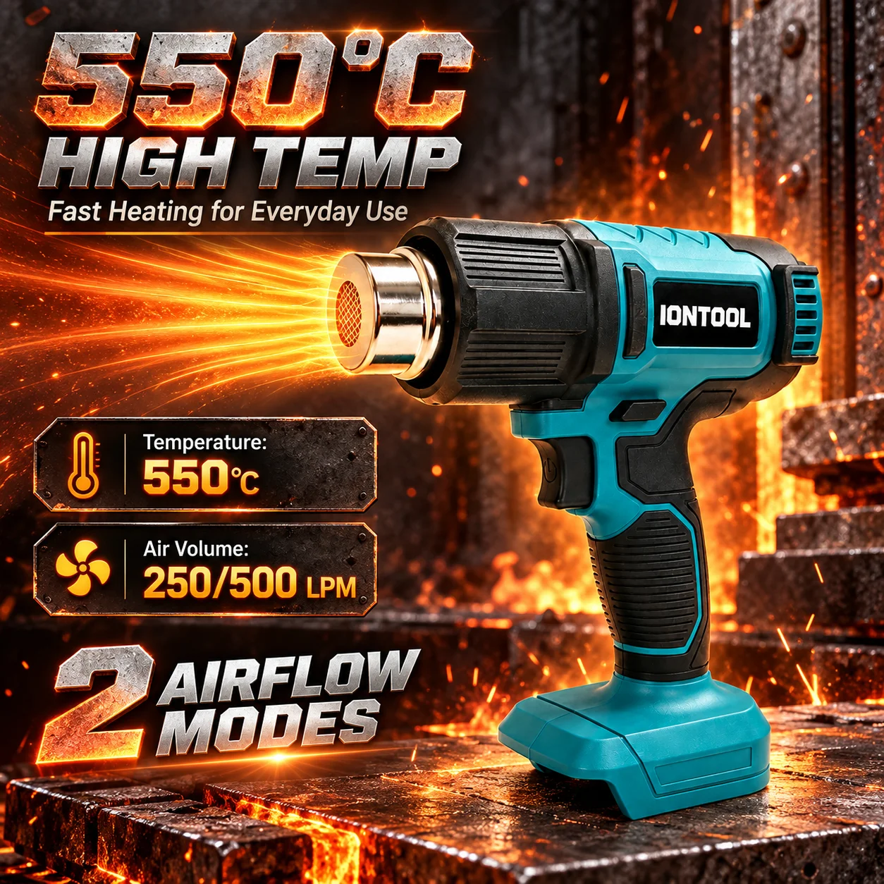 IONTOOL Cordless Heat Gun 550℃ - Cordless Heat Gun For Shrink Tubing review and price
