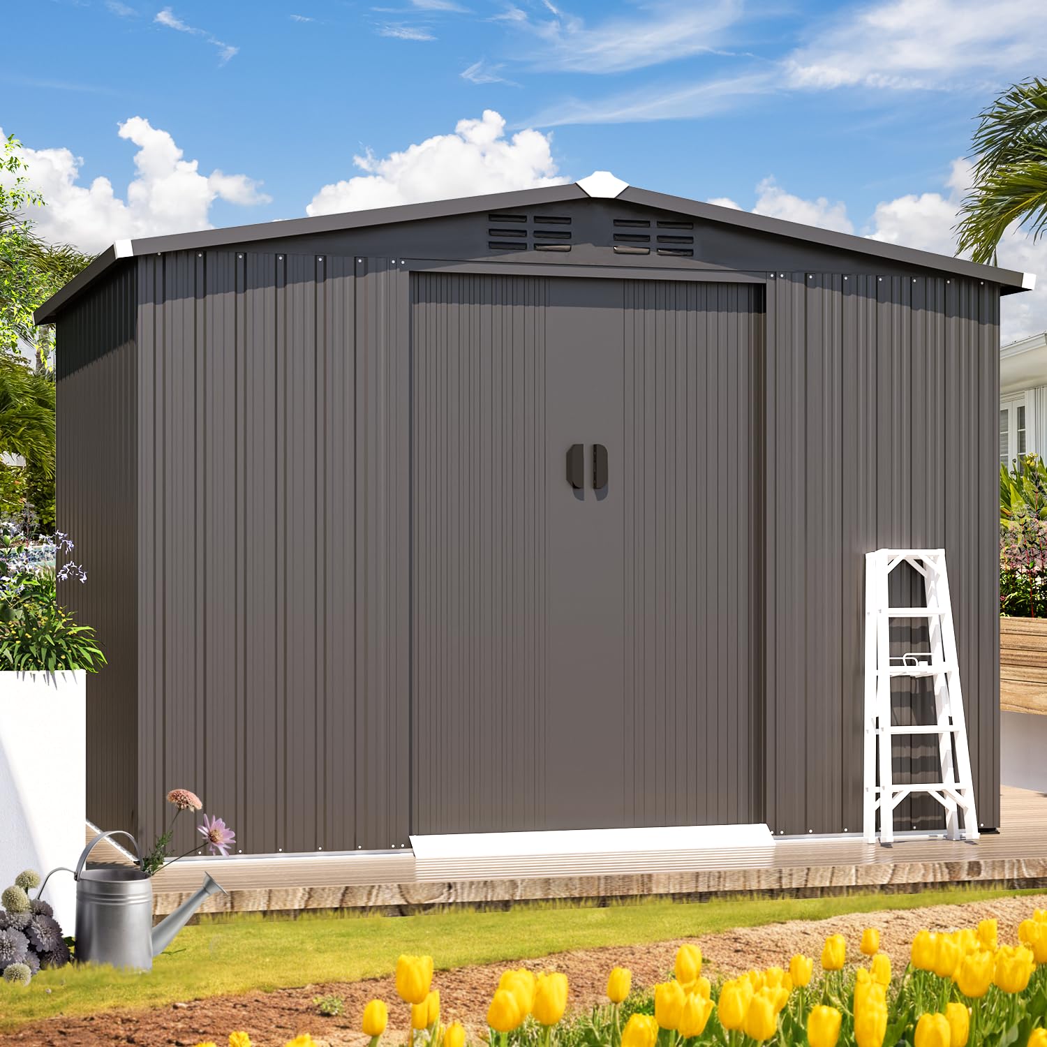8x6 FT Galvanized Steel Outdoo - Garden Tools review and price