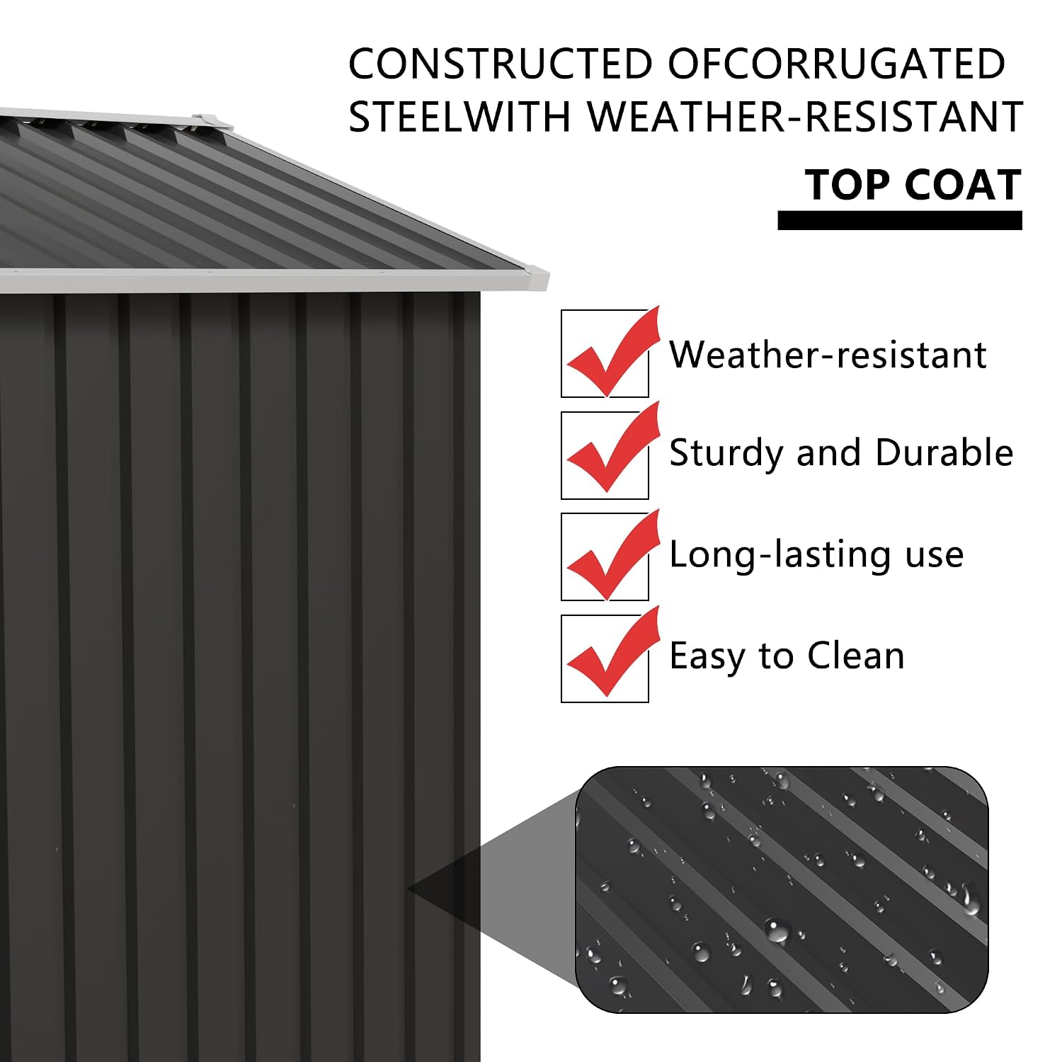 Metal Outdoor Storage Shed 5.4 - Garden Tools review and price