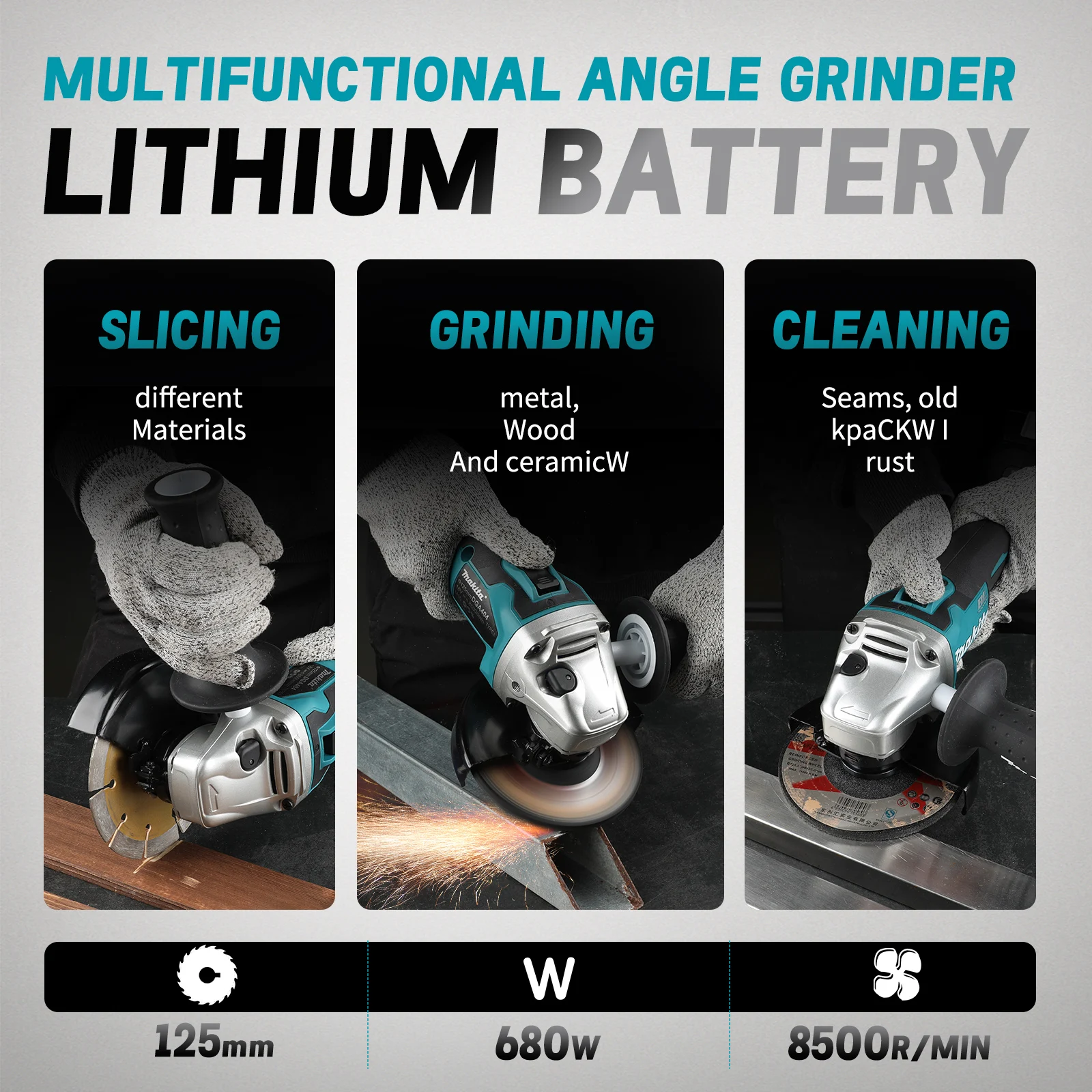 DGA404 100/125mm Brushless Lit - Brushless Angle Grinder Battery Powered review and price