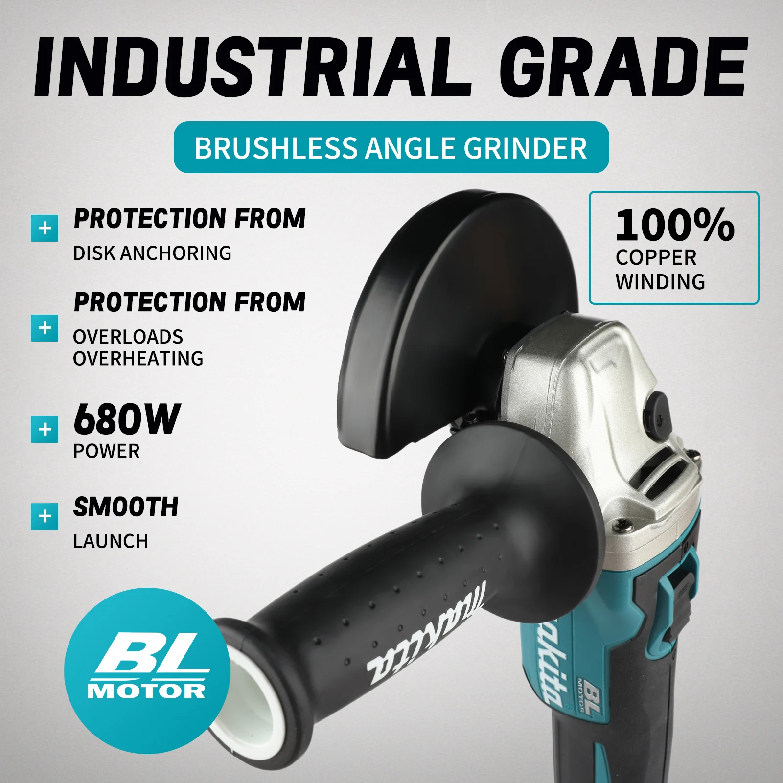 DGA404 100/125mm Brushless Lit - Brushless Angle Grinder Battery Powered review and price