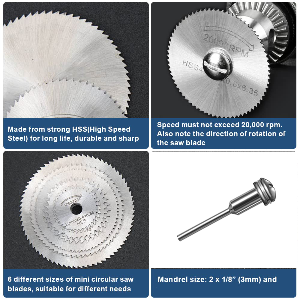 7Pcs/Set HSS Circular Saw Blad - Cordless Rotary Tool Kit Accessories review and price