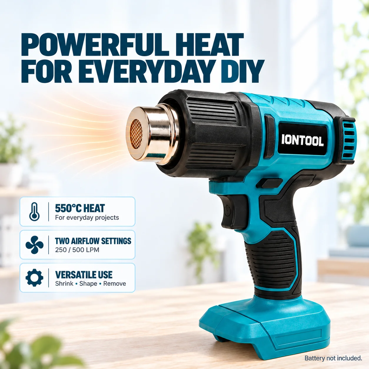 IONTOOL Cordless Heat Gun 550℃ - Cordless Heat Gun For Shrink Tubing review and price